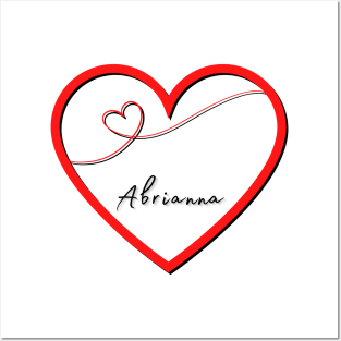 ABRIANNA  Name in Heart Posters and Art